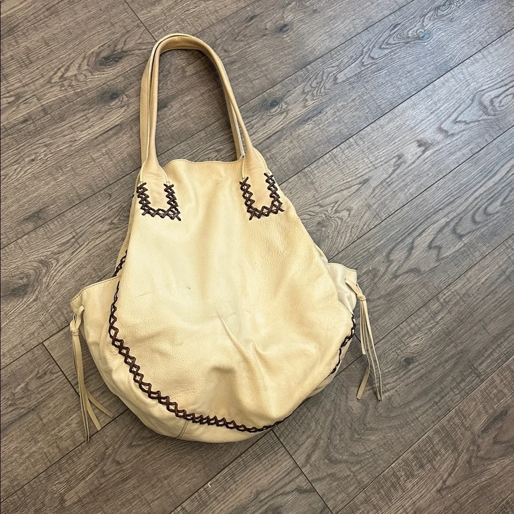 Large Vintage Sondra Roberts Leather Tote Hobo Bag TLC Project